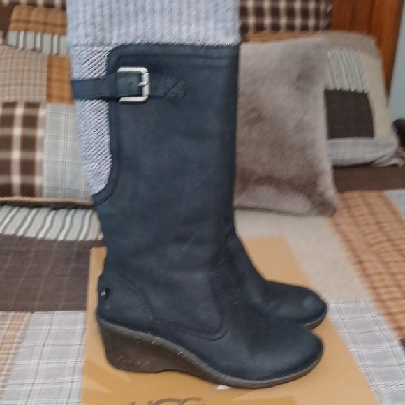 BRAND NEW! UGG Black Wedge Boots for Women